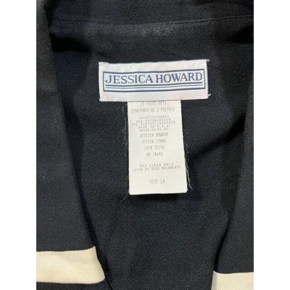 Jessica Howard Jacket Womens 14 Black Long Sleeve Button Blazer Ladies - Picture 4 of 8